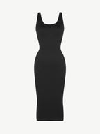 Wholesale Seamless Deep V-neck Waist Trimming Shaping Dress with Removable Pads