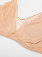 Wholesale Unlined Full Coverage Underwire Bra Side Boning Mesh Plunge Minimizer For Large Bust