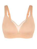 Wholesale Unlined Full Coverage Underwire Bra Side Boning Mesh Plunge Minimizer For Large Bust