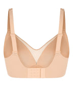 Wholesale Unlined Full Coverage Underwire Bra Side Boning Mesh Plunge Minimizer For Large Bust