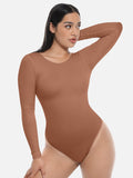 Wholesale Seamless Bodysuit Long Sleeve Slim Corset Shapewear Bodysuit
