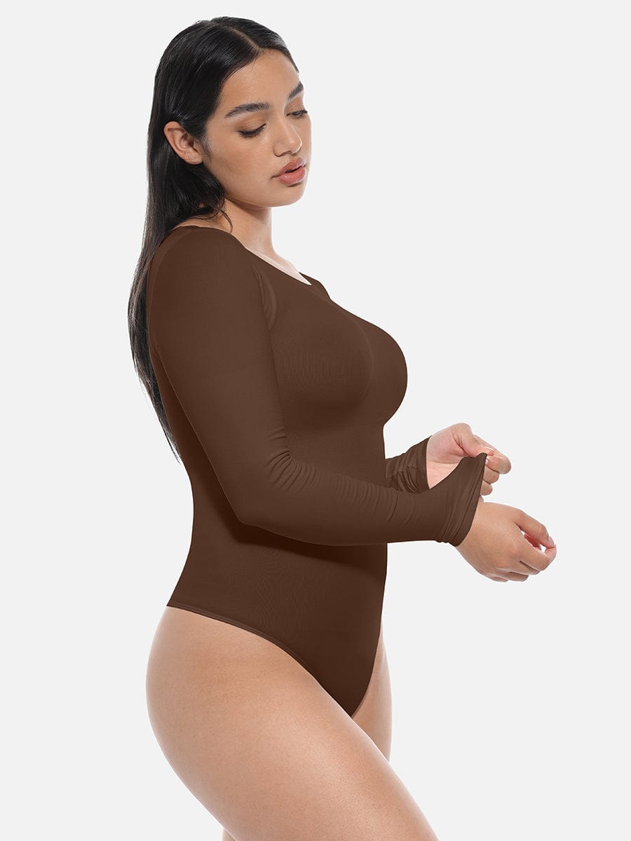 Wholesale Seamless Bodysuit Long Sleeve Slim Corset Shapewear Bodysuit