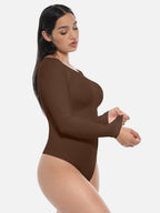 Wholesale Seamless Bodysuit Long Sleeve Slim Corset Shapewear Bodysuit