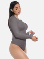 Wholesale Seamless Bodysuit Long Sleeve Slim Corset Shapewear Bodysuit