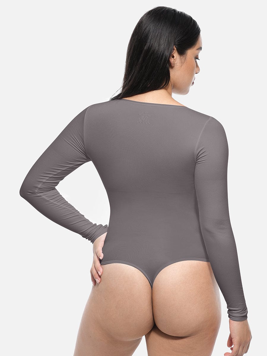 Wholesale Seamless Bodysuit Long Sleeve Slim Corset Shapewear Bodysuit
