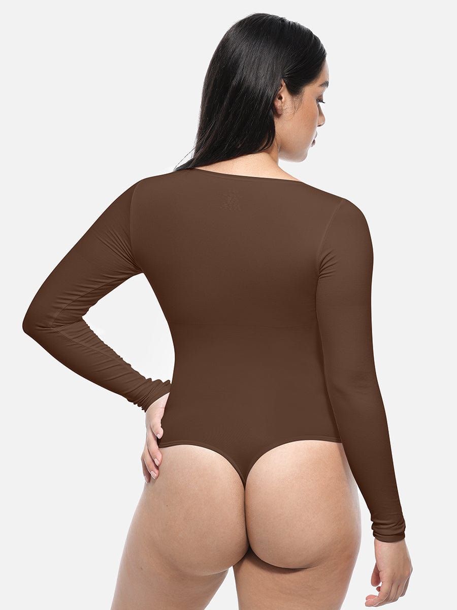 Wholesale Seamless Bodysuit Long Sleeve Slim Corset Shapewear Bodysuit