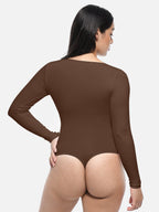 Wholesale Seamless Bodysuit Long Sleeve Slim Corset Shapewear Bodysuit