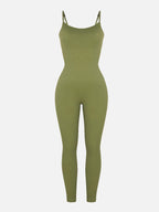 Wholesale High Stretchy Seamless Sling Tummy Control Jumpsuit Removable cup pads