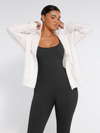 Wholesale High Stretchy Seamless Sling Tummy Control Jumpsuit Removable cup pads