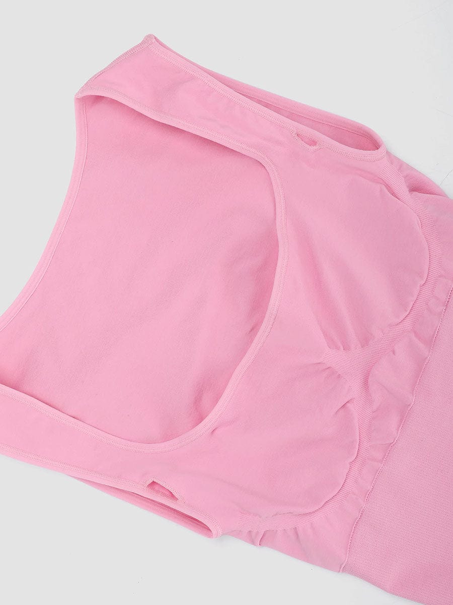 Wholesale🌿 Eco-friendly Seamless Square Neck Waist and Belly Shaping Jumpsuit