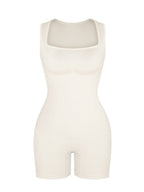 Wholesale🌿 Eco-friendly Seamless Square Neck Waist and Belly Shaping Jumpsuit