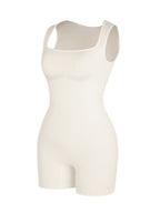 Wholesale🌿 Eco-friendly Seamless Square Neck Waist and Belly Shaping Jumpsuit
