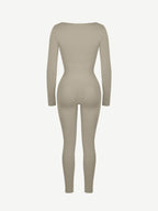 Wholesale Seamless Deep V Tummy Control Waist Cinching Catsuit