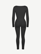 Wholesale Seamless Deep V Tummy Control Waist Cinching Catsuit