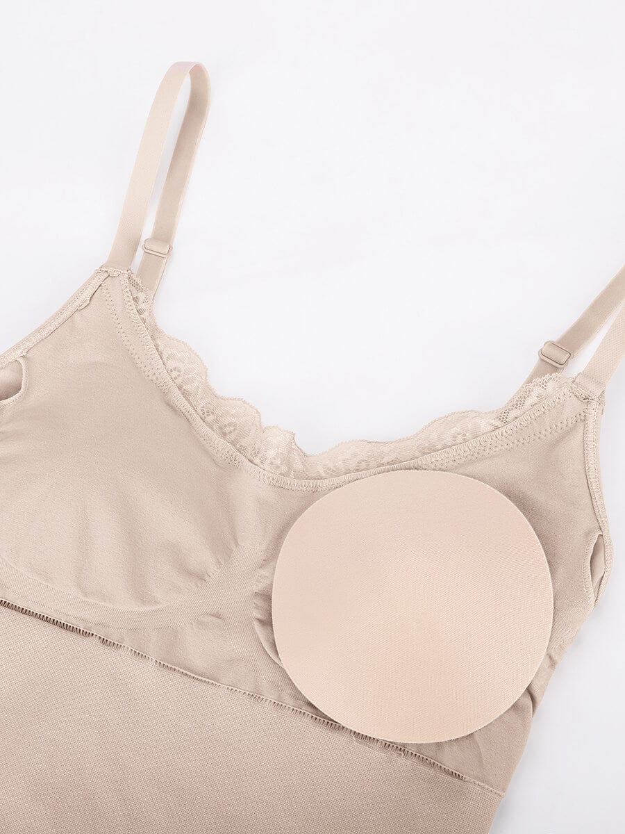 Wholesale Seamless lace Cami Waist Abdomen Shaping Thong Bodysuit