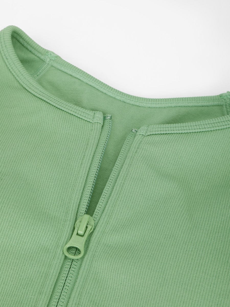 Wholesale Seamless Zip Front Full-Length Racerback 2-in-1 Sport Shaping Jumpsuit