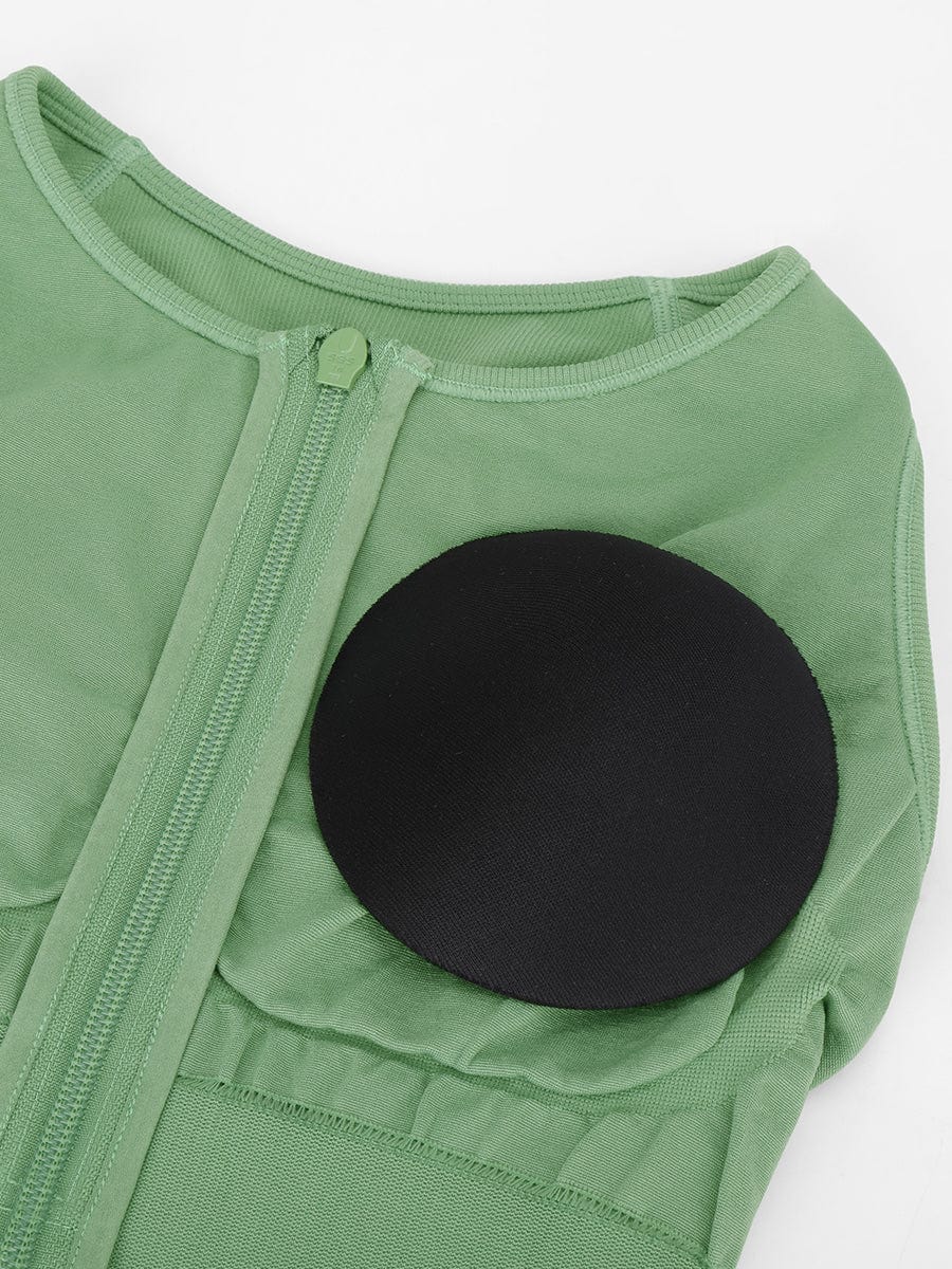 Wholesale Seamless Zip Front Full-Length Racerback 2-in-1 Sport Shaping Jumpsuit