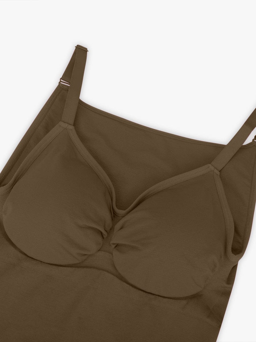 Wholesale Seamless Bra Free Cami Tummy Control Thong Bodysuit with Removable Pads