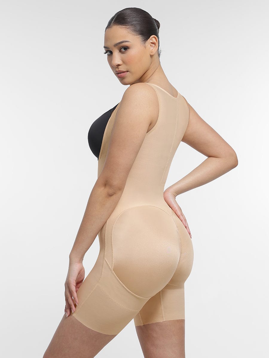 Wholesale U-Shaped Chest Support Waist Control Peach Butt Post Surgery Full Body Shapewear