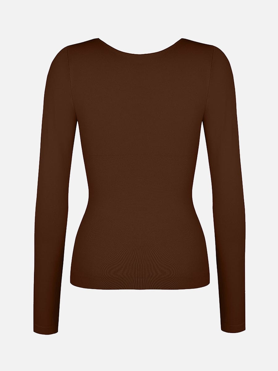 Wholesale Seamless Diamond Neck Bust Support Waist and Tummy Control Shaping Top