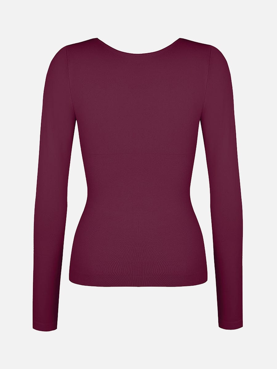 Wholesale Seamless Diamond Neck Bust Support Waist and Tummy Control Shaping Top