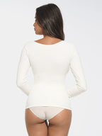 Wholesale Seamless Diamond Neck Bust Support Waist and Tummy Control Shaping Top