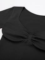 Wholesale Seamless Diamond Neck Bust Support Waist and Tummy Control Shaping Top