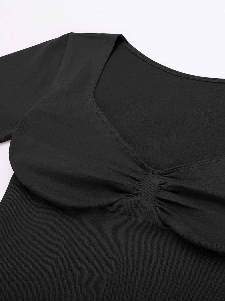 Wholesale Seamless Diamond Neck Bust Support Waist and Tummy Control Shaping Top