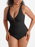 Wholesale Waist Shaping Mesh Eco Lining Ruched Brief One Piece Swimsuit with Pads