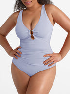 Wholesale Waist Shaping Mesh Eco Lining Ruched Brief One Piece Swimsuit with Pads