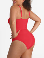 Wholesale Waist Shaping Mesh Eco Lining Ruched Brief One Piece Swimsuit with Pads