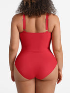 Wholesale Waist Shaping Mesh Eco Lining Ruched Brief One Piece Swimsuit with Pads