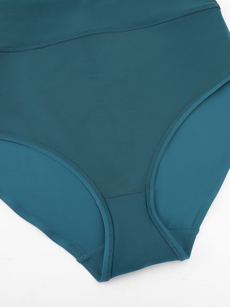 Wholesale Deep V Ruched Shaping Mesh One Piece Swimsuit with Removable Pads