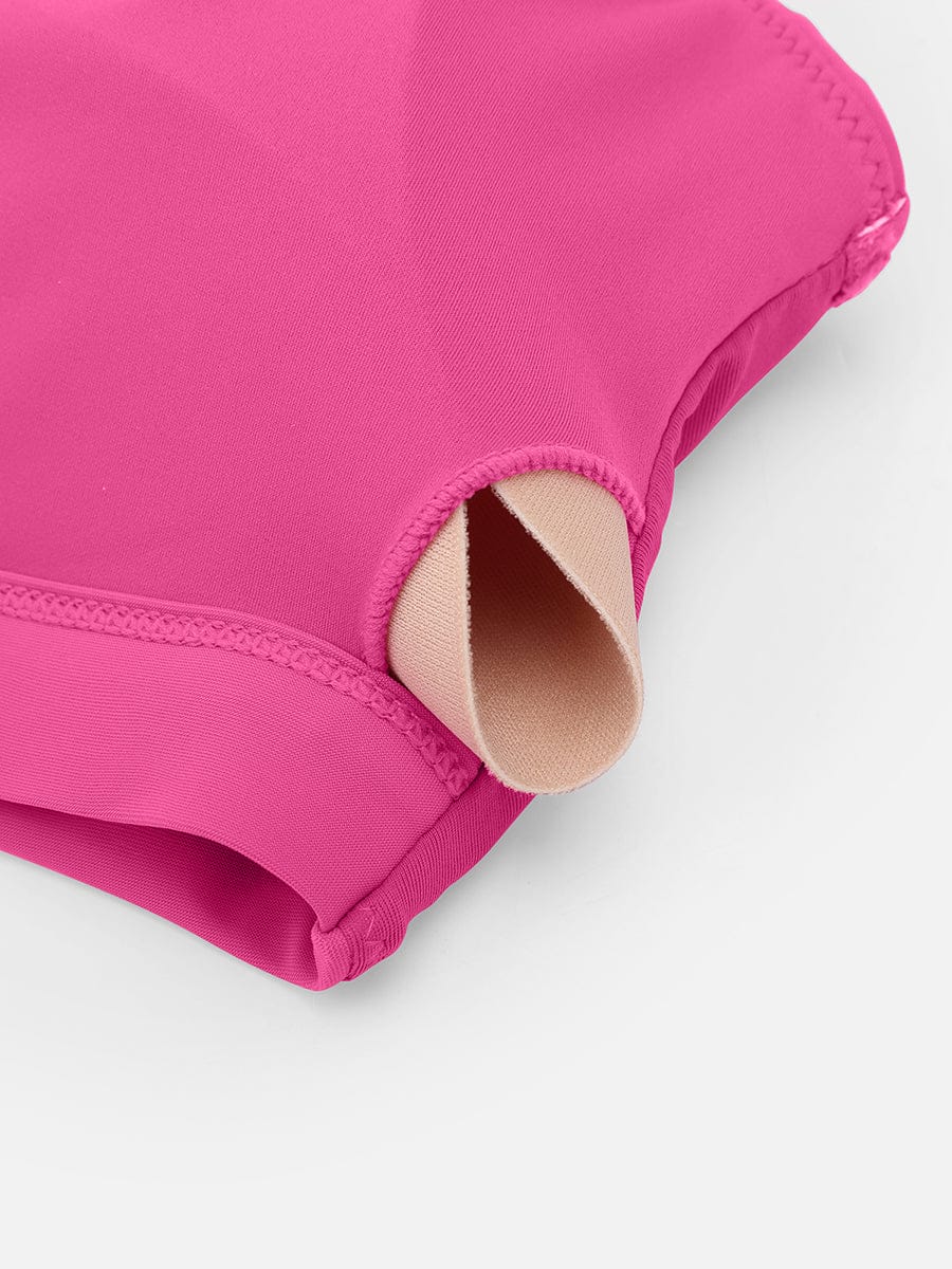 Wholesale Deep V Metal Ring Drawstring Tummy Control Swimsuit with Removable Pads