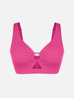 Wholesale Deep V Metal Ring Drawstring Tummy Control Swimsuit with Removable Pads