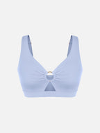 Wholesale Deep V Metal Ring Drawstring Tummy Control Swimsuit with Removable Pads