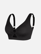 Wholesale Deep V Metal Ring Drawstring Tummy Control Swimsuit with Removable Pads