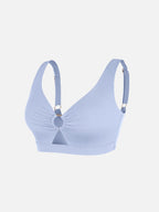 Wholesale Deep V Metal Ring Drawstring Tummy Control Swimsuit with Removable Pads