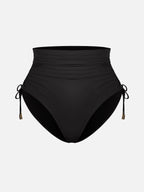 Wholesale Deep V Metal Ring Drawstring Tummy Control Swimsuit with Removable Pads