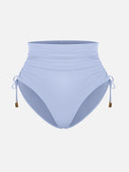 Wholesale Deep V Metal Ring Drawstring Tummy Control Swimsuit with Removable Pads