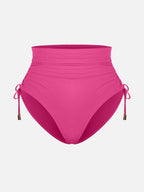 Wholesale Deep V Metal Ring Drawstring Tummy Control Swimsuit with Removable Pads