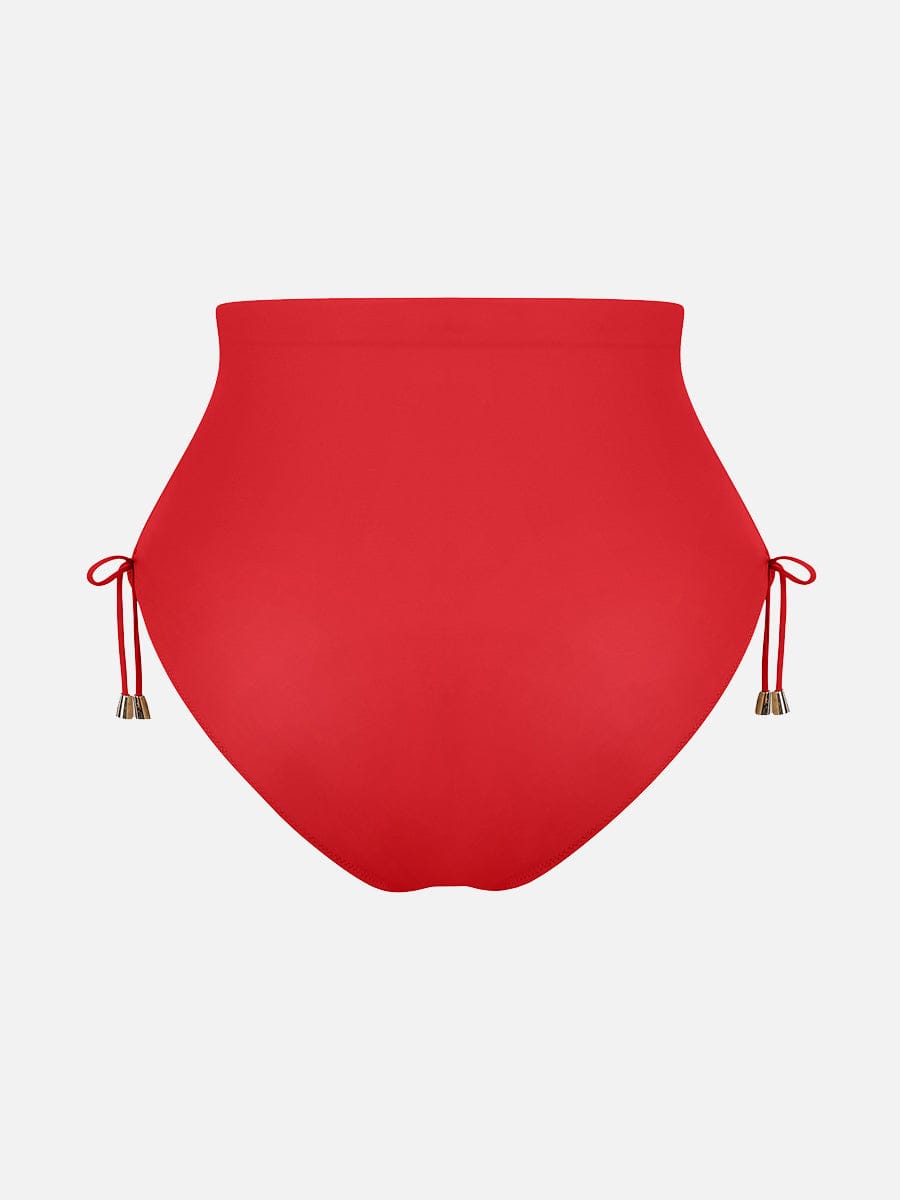 Wholesale Deep V Metal Ring Drawstring Tummy Control Swimsuit with Removable Pads