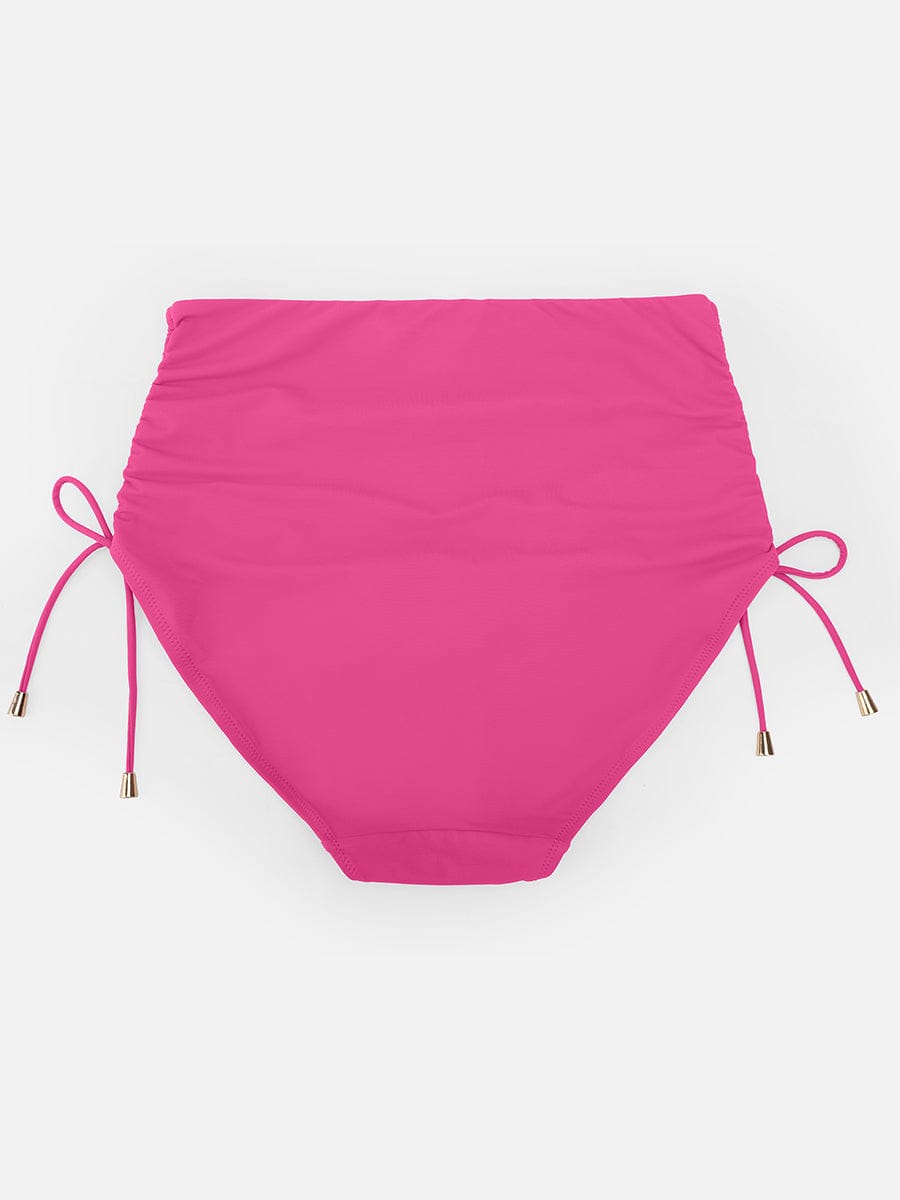 Wholesale Deep V Metal Ring Drawstring Tummy Control Swimsuit with Removable Pads