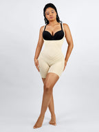 Wholesale Liquid Spandex Open-Bust Mid-Thigh  Shaping Boyshort Bodysuit