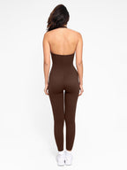 Wholesale One Piece Halter Thigh Slimming Shapewear Jumpsuits