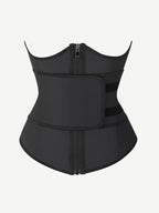 Wholesale Black Bust Support Latex Waist Trainer With Belt Firm Control