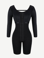 Wholesale Lace Trim Hourglass Post-surgical Body Shaper With Sleeves Good Elastic