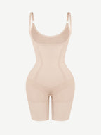 Wholesale Seamless Open-Bust Abdomen Flattening Mid-Thigh Bodysuit