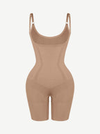 Wholesale Seamless Open-Bust Abdomen Flattening Mid-Thigh Bodysuit