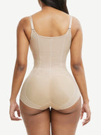 Wholesale Large Size Postoperative Full Body Shaper Front Zipper Smooth Abdomen